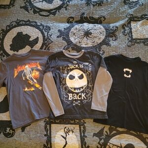 Kids Long Sleeve And Short Sleeve Shirts - Gray And Black